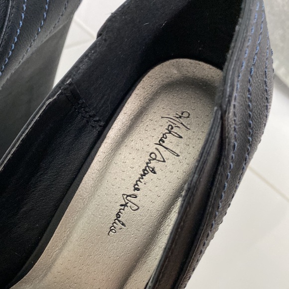 NEW MIchael Antonio Studio Lisandro black size 10 platform stiletto wedge heels - Picture 5 of 9